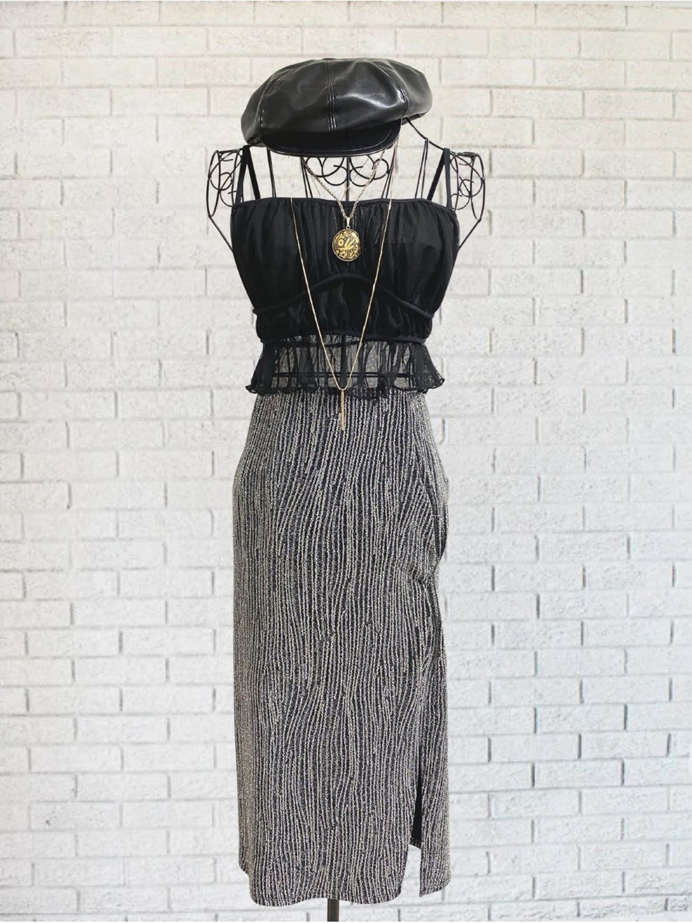 Urban Outfitters Babydoll Black Tulle Sheer Crop Top Shirt Boho Grunge Bohemian